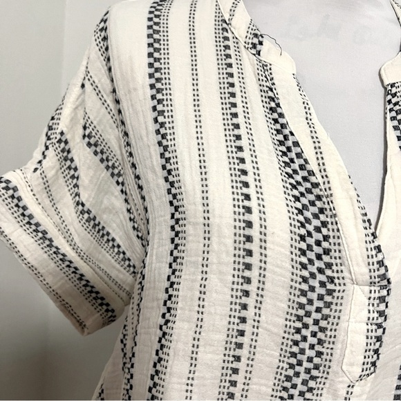 Madewell Women’s Large 2 Piece Lightspun Pull-On Balloon Pant Set Striped Pocket - Picture 4 of 13